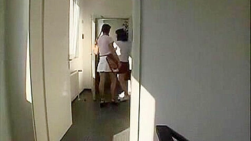 Lesbian Schoolgirls Get Spanked in Classroom Punishment