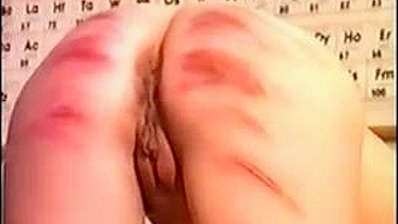Schoolgirl Punished for Smoking and Masturbating in Bathroom with Hard Spanking, spanking,  masturbation,  bathroom