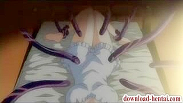 Tentacled Hardcore Cartoon Porn Video with Innocent Anime Girls