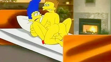 В этом порно видео симпсоны потрахались в постели