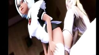 Shemale 3d Hentai - Maid Gets Sucked by Shemale in 3D Hentai Porn | AREA51.PORN