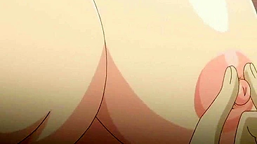 Japanese Anime Handjob with Giant Boobs and Cumshot