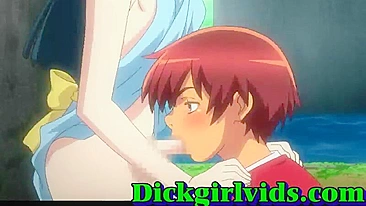 Shemale Hentai Girl Gets Bareback Fucked in Anime Toon