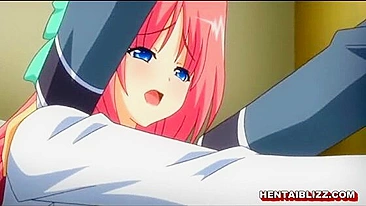 Hardcore Hentai Schoolgirl Takes Big Boobs to the Toilet for Wet Pussy Poking
