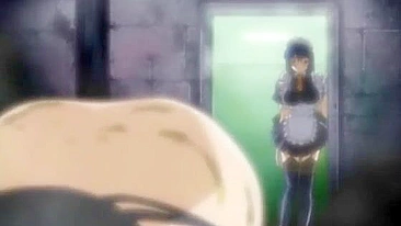 Bondage Muzzled Maid Fucks and Sucks in Hentai Anime