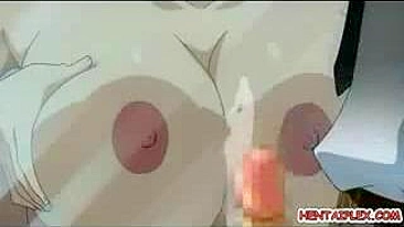 Now! Masturbation and Big Tits in Hentai Building