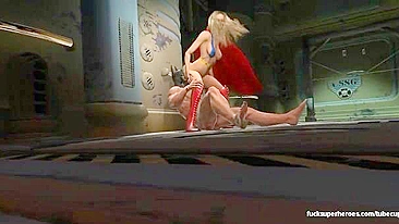 Batman porn video showing Supergirl being super nasty with his bat cock