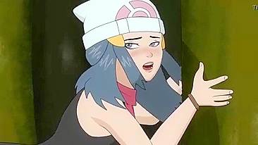 Pokemon hentai porn video showing a sexy girl that gets off with hard sex