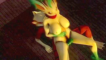 Hentai furry sex scene with Pokémon gets wild and intense.