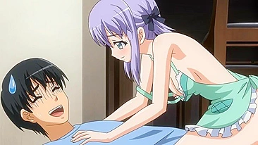 Hentai teen gets fucked by a hard cock.