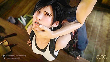Final Fantasy VII's Cloud and Tifa Get Freaky in Steamy Hentai Porn Video