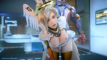Mercy and Soldier 76 Get Intimate in Overwatch