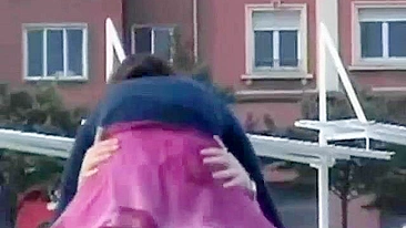 Exhibitionist Latina Gets Caught on Hidden Cam during Public Sex with BF