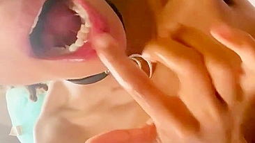 MILF Masturbates with Creamy Eggs while Hot Wife Watches