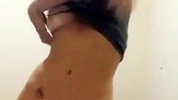 Homemade Masturbation Selfies by Brunette College Girl with Finger Play and Pussy Tease
