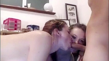 Amateur Homemade Threesome Blowjob Cumshot Facial Webcam