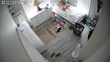 Son sets up a hidden camera to record as his mom masturbate