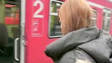 Exhibitionist Couple Makes Sex in Public Train